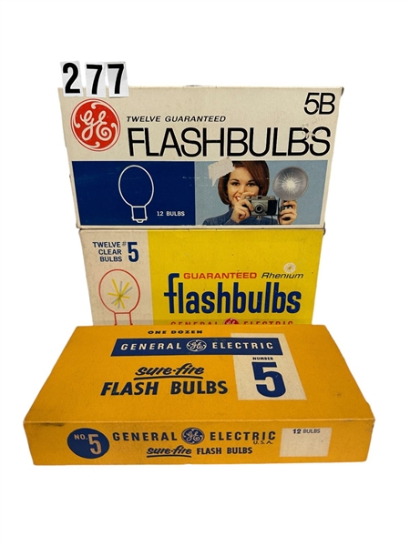 (3) Dozen Flashbulbs GE #5 or Sylvania Press #25 Or Both