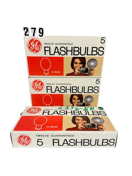 (3) Dozen Flashbulbs GE #5 or Sylvania Press #25 Or Both: 