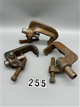 (3) Cast Iron Century C-Clamps for Stage Lighting