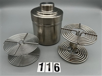 Stainless Steel Developing Tank With Cut-Film Adapter Sleeve and (2) Reels 120 & 35mm