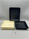 (3) Yankee Agitray 5x7 Plastic Darkroom Developing Trays; (2) Black, (1) White