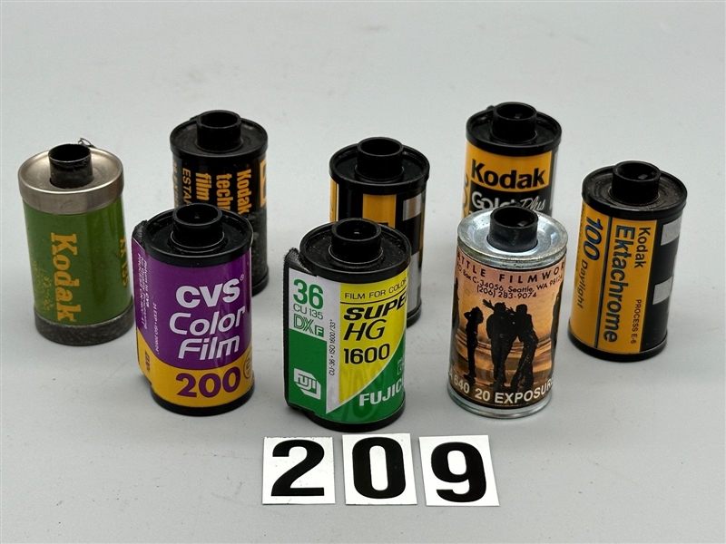 Mystery Film: (8) Rolls 35mm Film Exposed and Undeveloped.