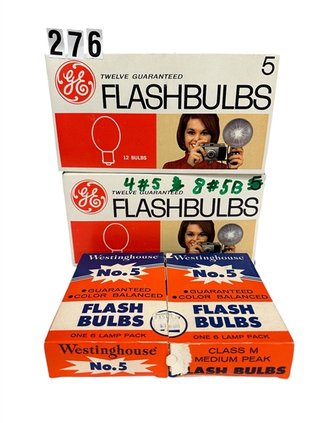 (3) Dozen Flashbulbs GE #5 or Sylvania Press #25 Or Both