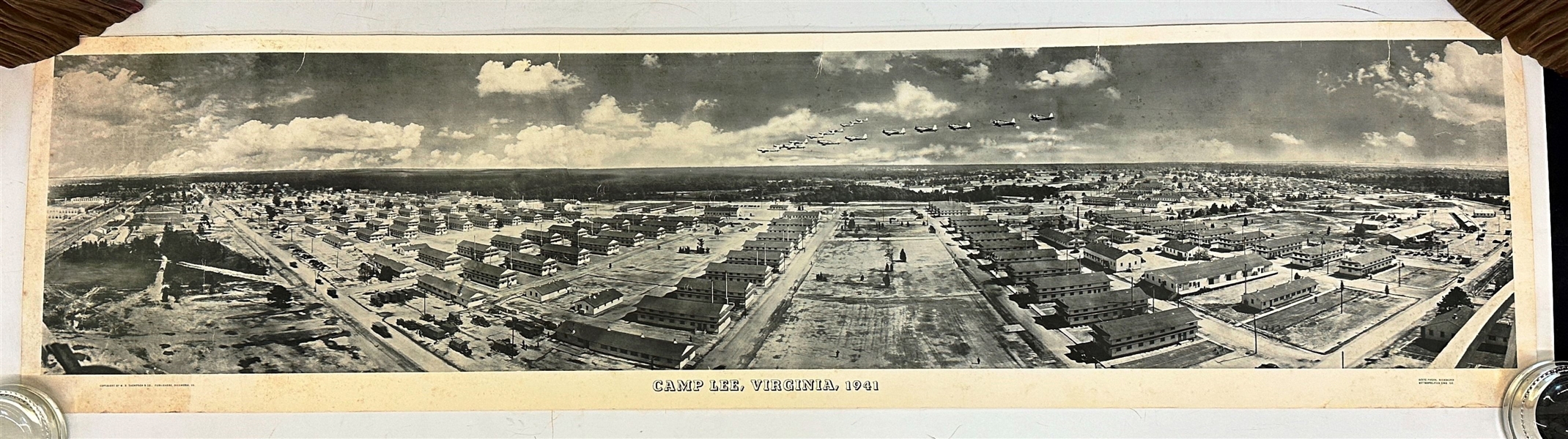 WWII Camp Lee Virginia Panoramic Photograph 1941