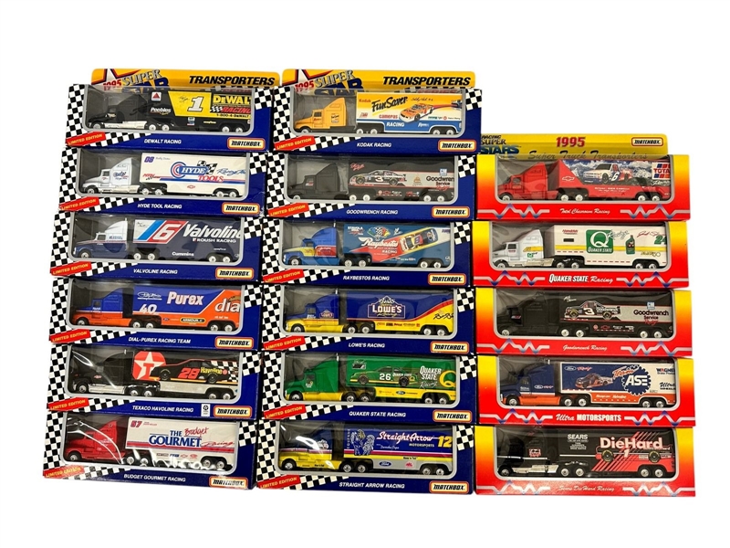 (17) Matchbox Limited Edition Super Star Die Cast Transporters Team Haulers