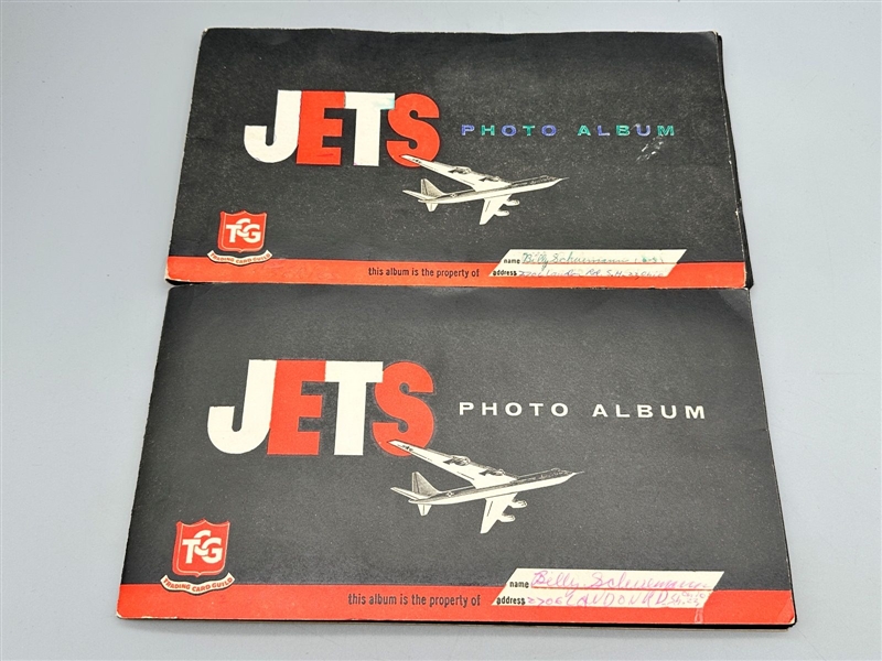1956 Jets Topps Near 240 Card Set in Two Albums; Missing 4 Cards