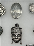 (9) Sterling Silver Brooches