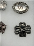(9) Sterling Silver Brooches