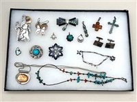 (16) Group of Sterling Silver Jewelry