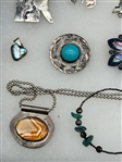 (16) Group of Sterling Silver Jewelry