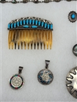 Group of Mexico, Native American Sterling Silver Jewelry