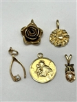 (5) 14k Gold Pendants