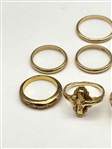 (7) 10k Gold Rings