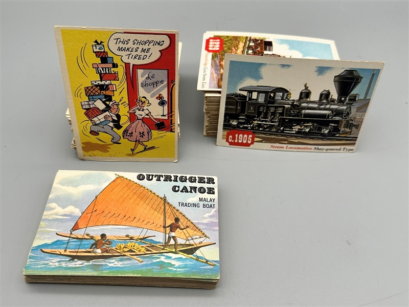 1957 Topps Goofy Series Postcard Set, 1955 Sails & Rails Cards