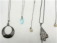(10) Sterling Silver Necklaces With Pendants