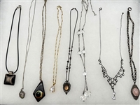 (8) Sterling Silver Necklaces With Pendants