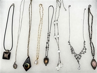 (8) Sterling Silver Necklaces With Pendants
