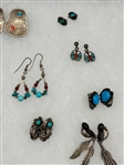 (25) Pairs Sterling Silver Earrings Including Taxco, Mexico