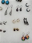 (39) Pairs of Sterling Silver Earrings