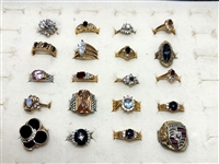 (20) Gold Plated 14k and 18k Gold Rings