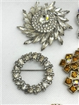 (9) Weiss Costume Jewelry Brooches