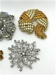 (9) Weiss Costume Jewelry Brooches