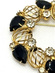Hattie Carnegie Gold Tone Brooch