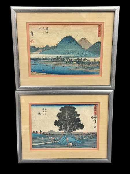 Pair of Hiroshige (1818-1858) Woodblocks