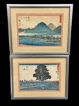 Pair of Hiroshige (1818-1858) Woodblocks