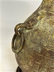 Bronze Double Ring Han Dynasty Style Table Lamp