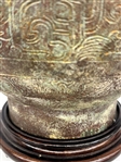 Bronze Double Ring Han Dynasty Style Table Lamp