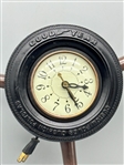 Early Art Deco Goodyear Ashtray Hand Crafted Clock in Early Vehicle Steering Wheel