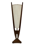 Arthur Jacobs For Modeline Mid Century Modern Sculpted Cone Lamp With Original Shade