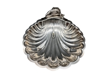 Sheridan Silver Plated Three Footed Serving Dish with Fish Accent and Two Wells