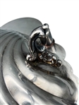 Sheridan Silver Plated Three Footed Serving Dish with Fish Accent and Two Wells
