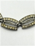 Bogoff Silver Tone Rhinestone Bracelet