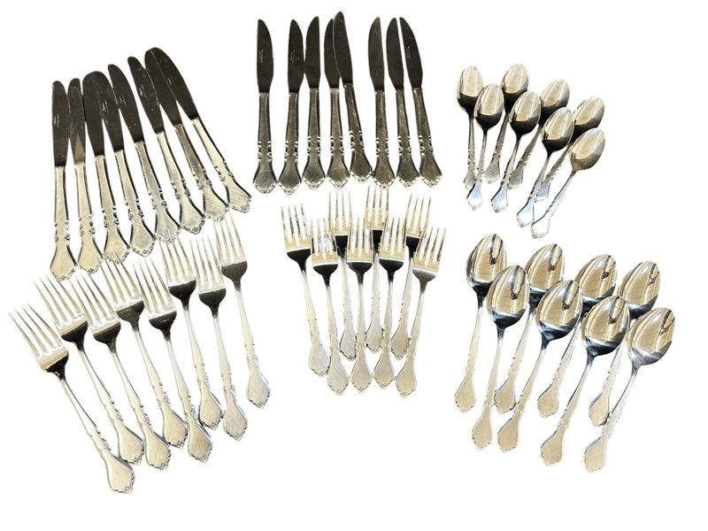 (48) Pieces Rogers Co. Stanley Roberts Stainless Flatware Service for 8.