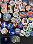 (382) Al Gore Presidential Campaign Political Buttons