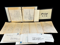 Large Group of Original Political Drawings by Jack McLeod