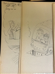 Large Group of Original Political Drawings by Jack McLeod