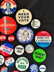 (42) Group of Early Political Buttons and Pins
