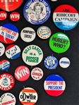 (42) Group of Early Political Buttons and Pins