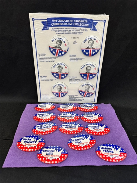1992, 2000 Democratic National Convention Commemorative Buttons