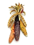 Weiss Vintage Enamel Brooch "Corn Cob"