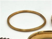 (7) Gold Filled Bangle Bracelets Including Child's Bracelet
