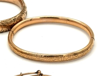(7) Gold Filled Bangle Bracelets Including Child's Bracelet
