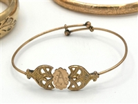 (7) Gold Filled Bangle Bracelets Including Child's Bracelet