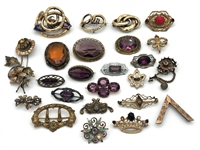 Group of Victorian Gold Filled Jewelry, Gemstones