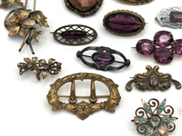 Group of Victorian Gold Filled Jewelry, Gemstones