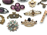 Group of Victorian Gold Filled Jewelry, Gemstones